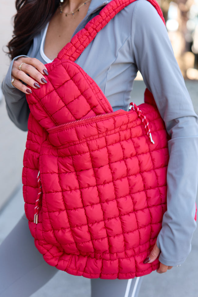 Haylie Red Quilted Mini Bag