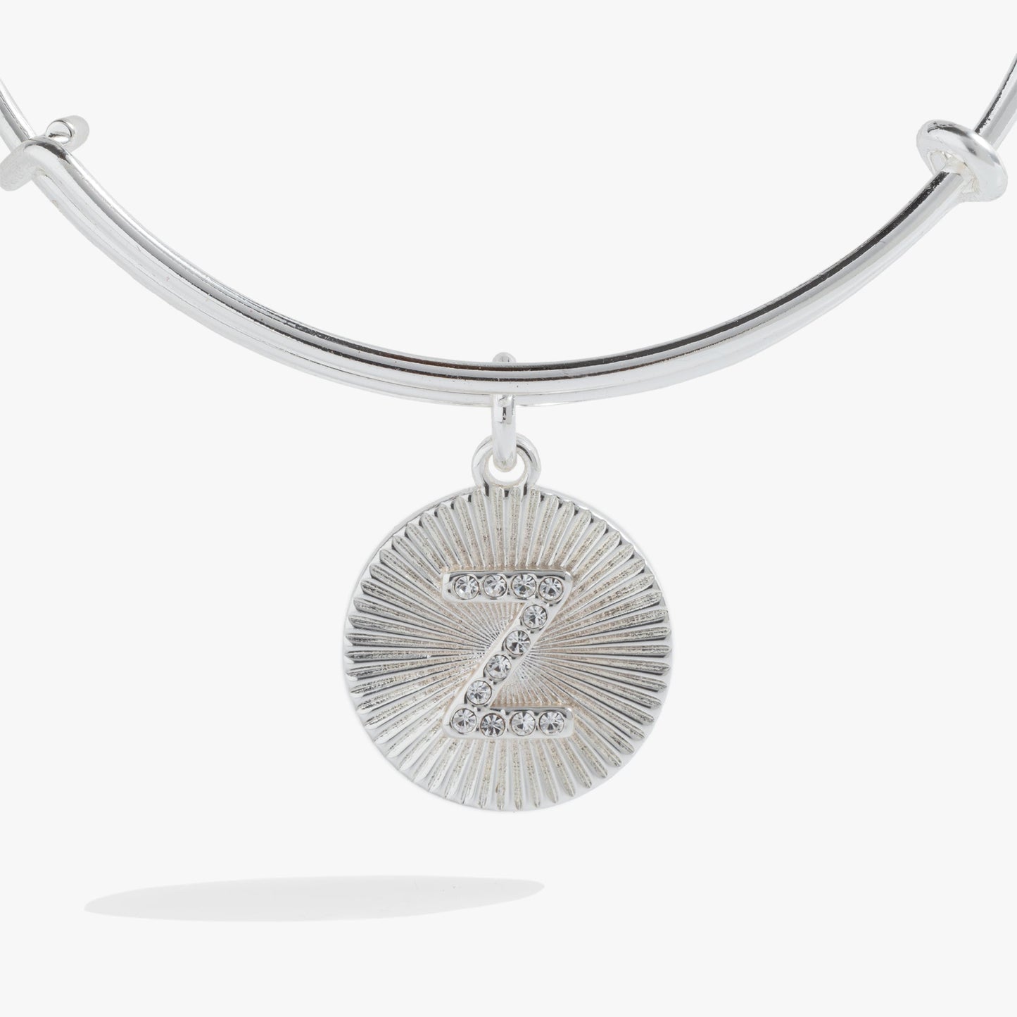Initial Z Pave Starburst Texture Bangle