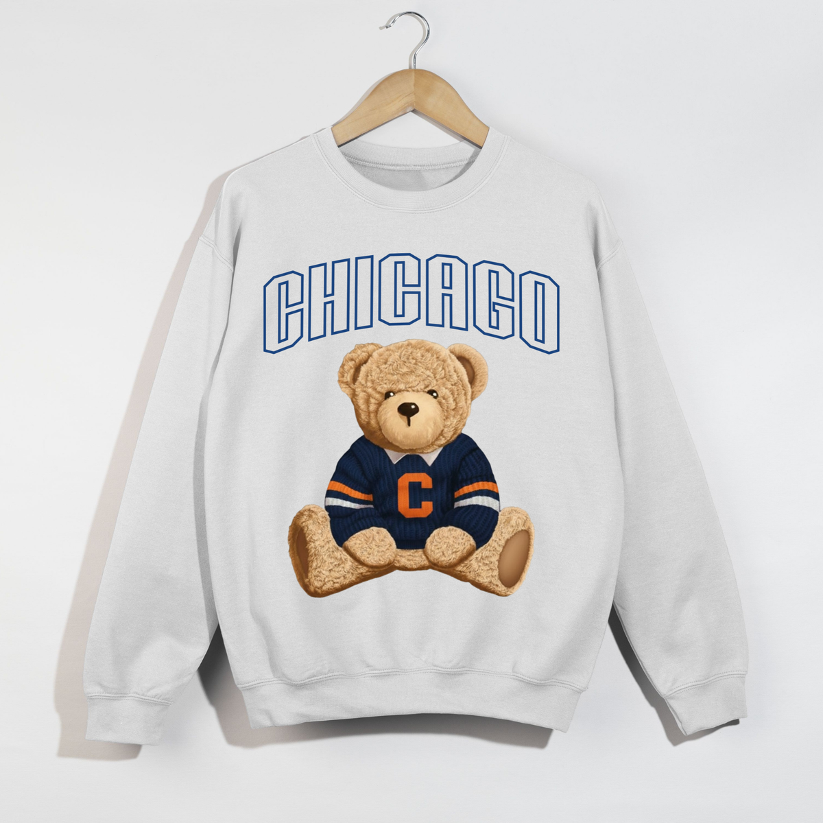 Chicago Vintage Teddy Bear Sweatshirt | Retro Football Crewneck