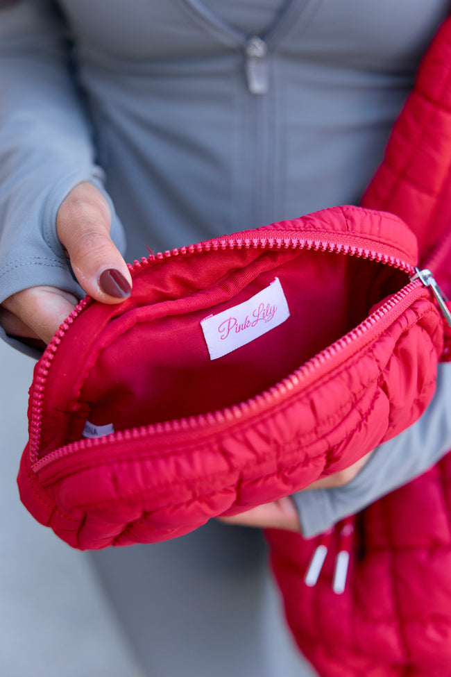 Haylie Red Quilted Mini Bag