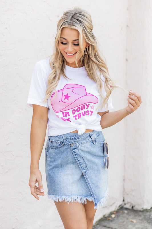 In Dolly We Trust White Comfort Colors Graphic Tee
