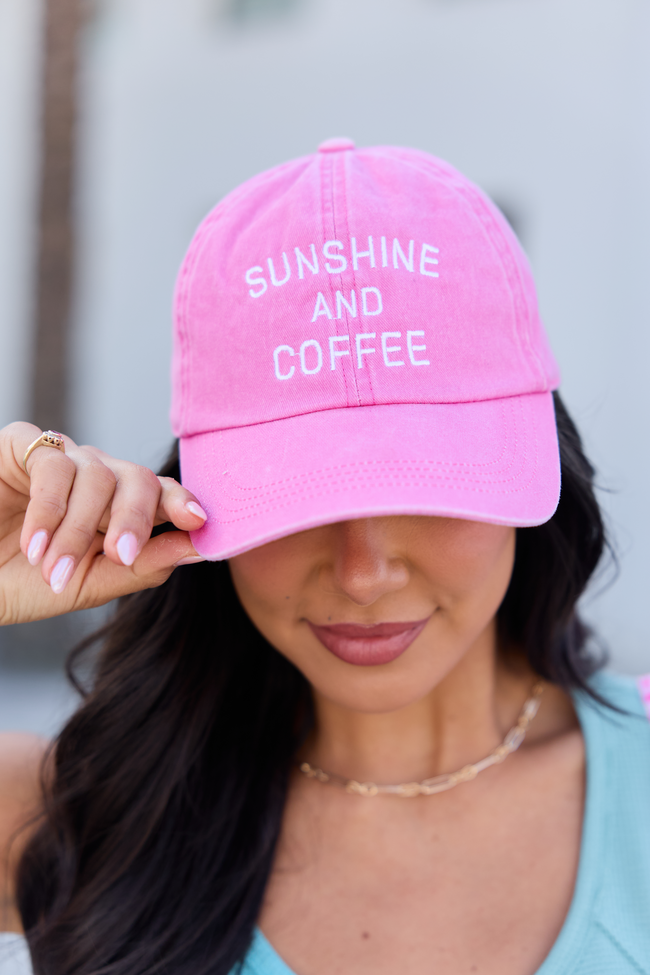 Pink Sunshine And Coffee Baseball Hat SALE