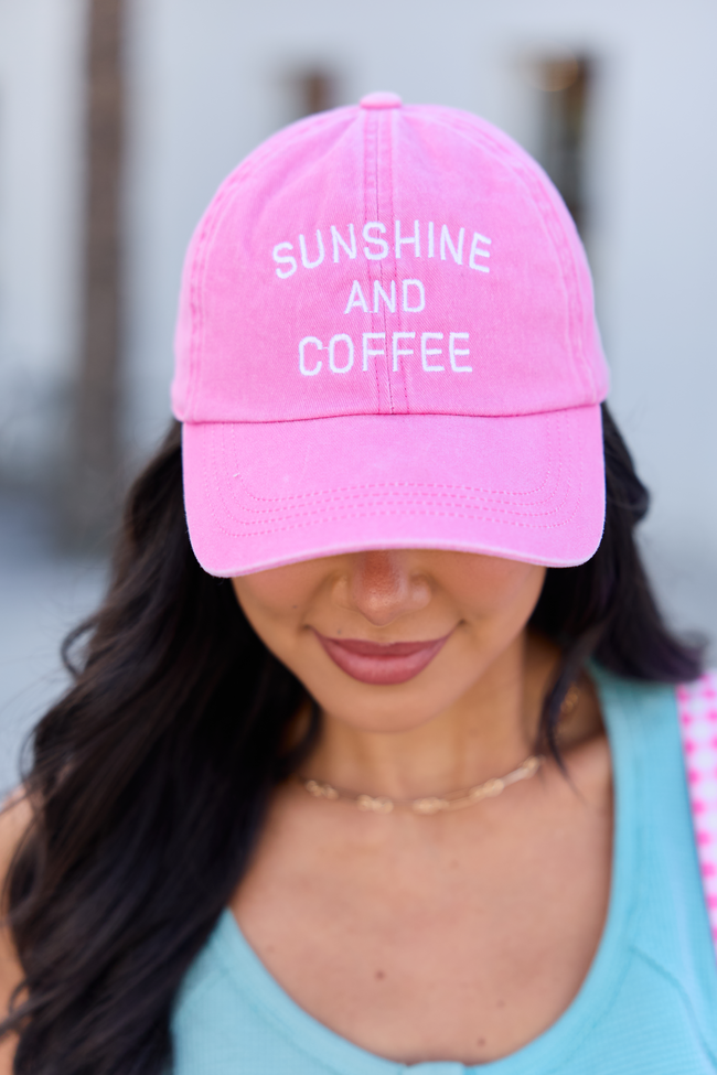 Pink Sunshine And Coffee Baseball Hat SALE