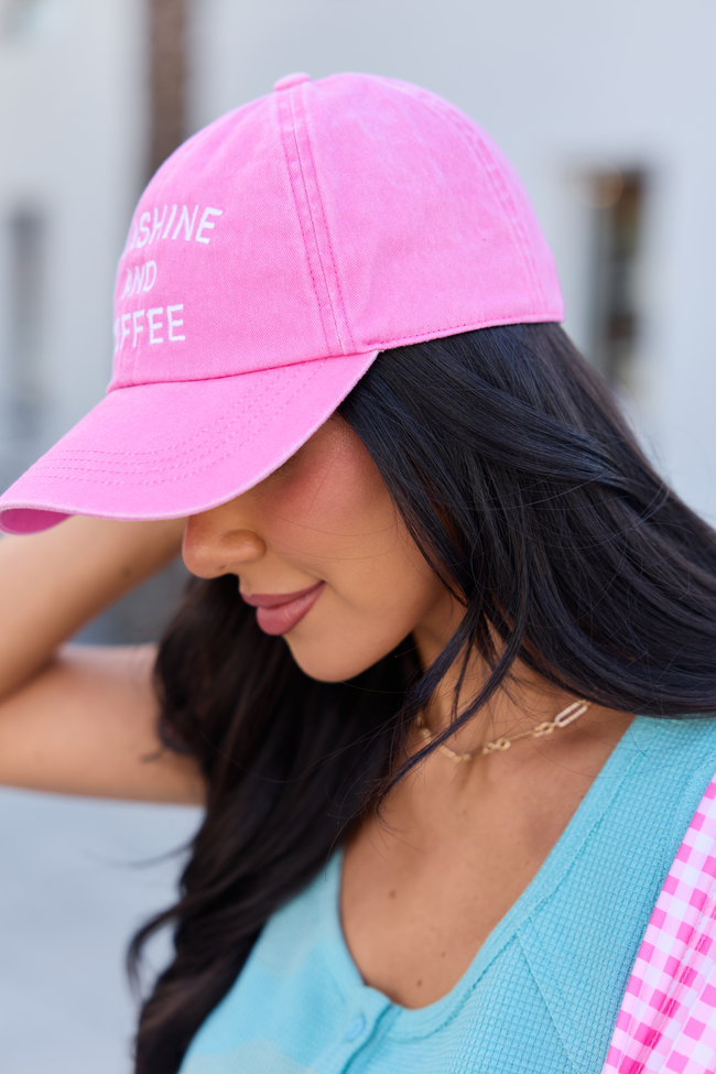 Pink Sunshine And Coffee Baseball Hat SALE