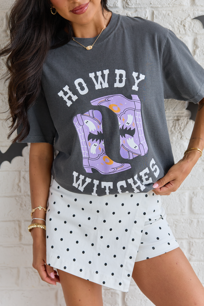 Howdy Witches Dark Grey Graphic Tee