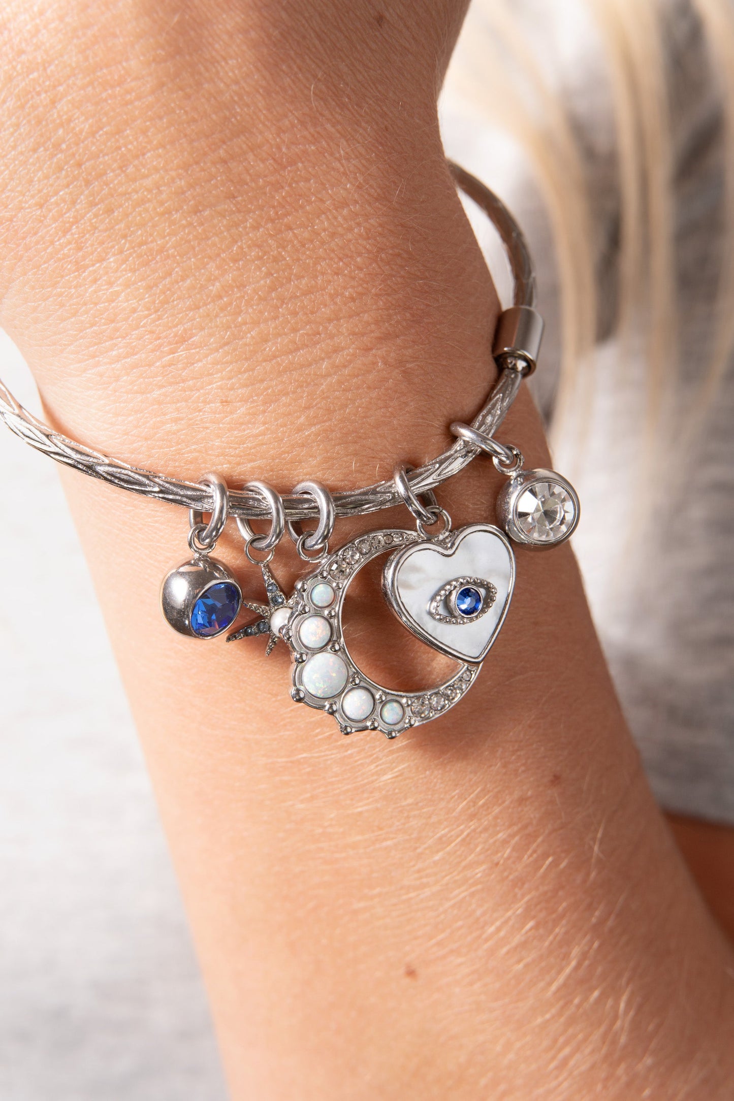 Evil Eye Heart Interchangeable Charm