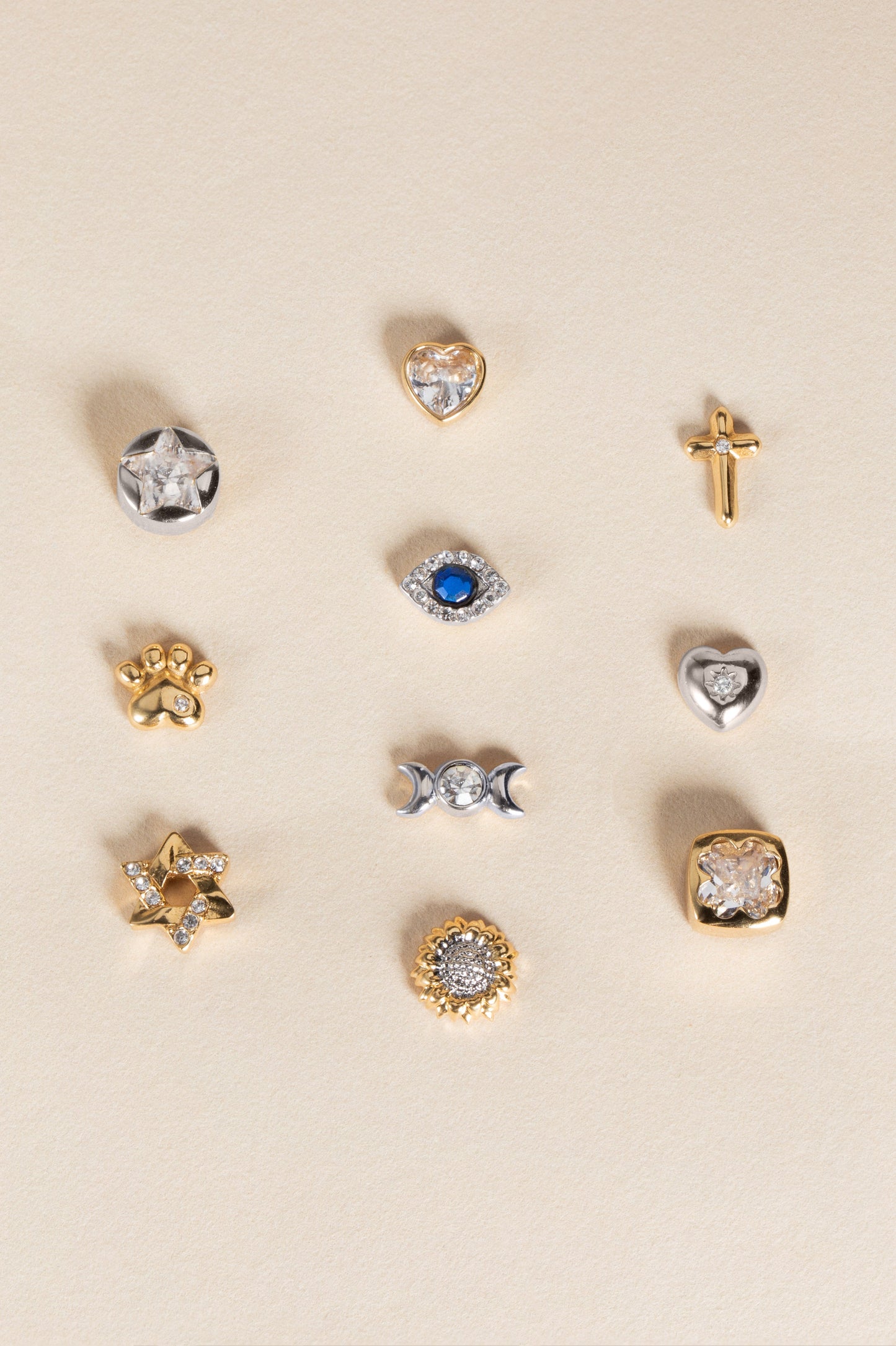 Crystal Clover Mini Stud Earrings