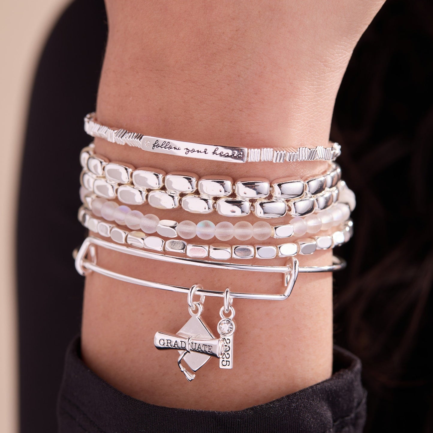 Follow Your Heart Stretch Bracelet