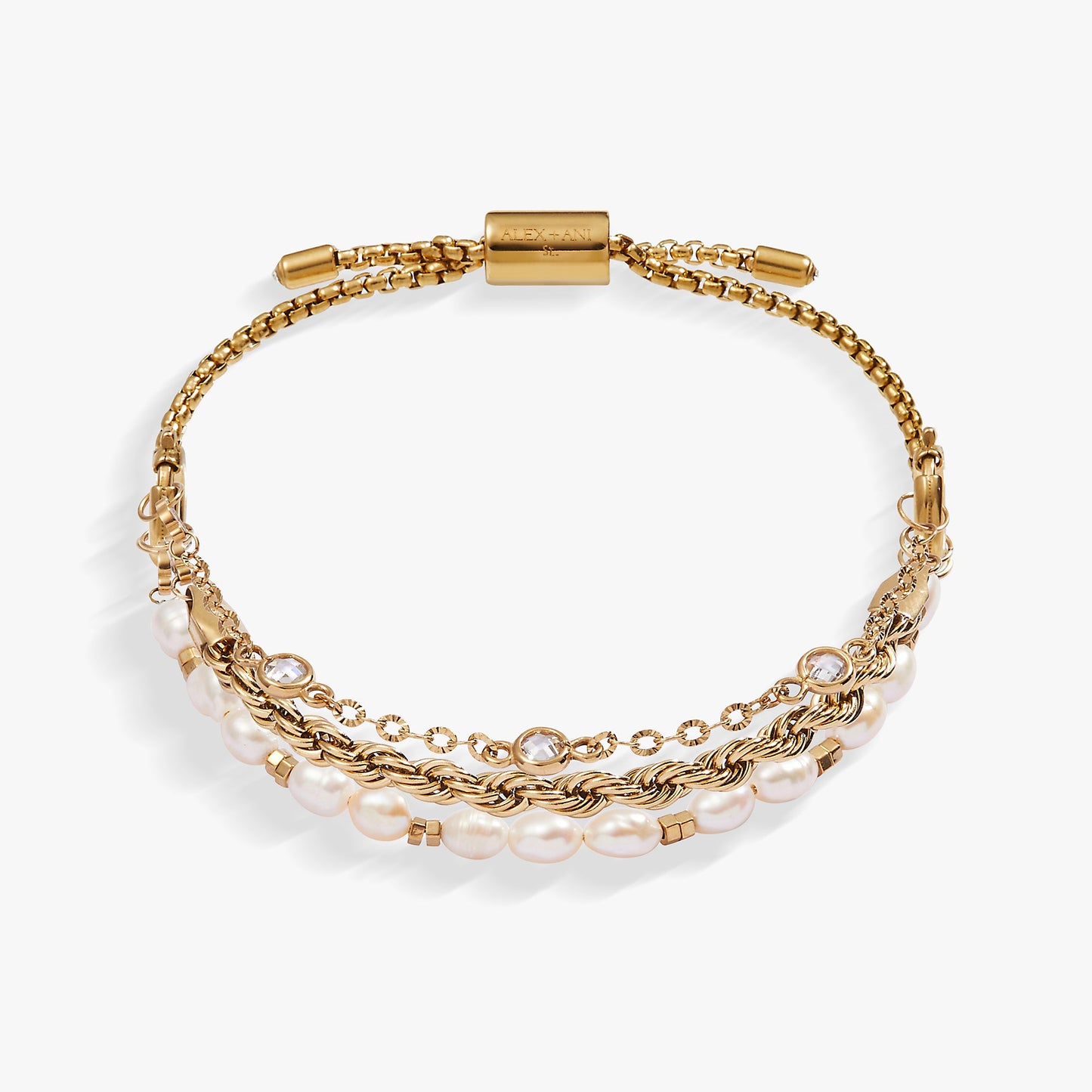 Crystal + Pearl Stranded™ Bracelet Set