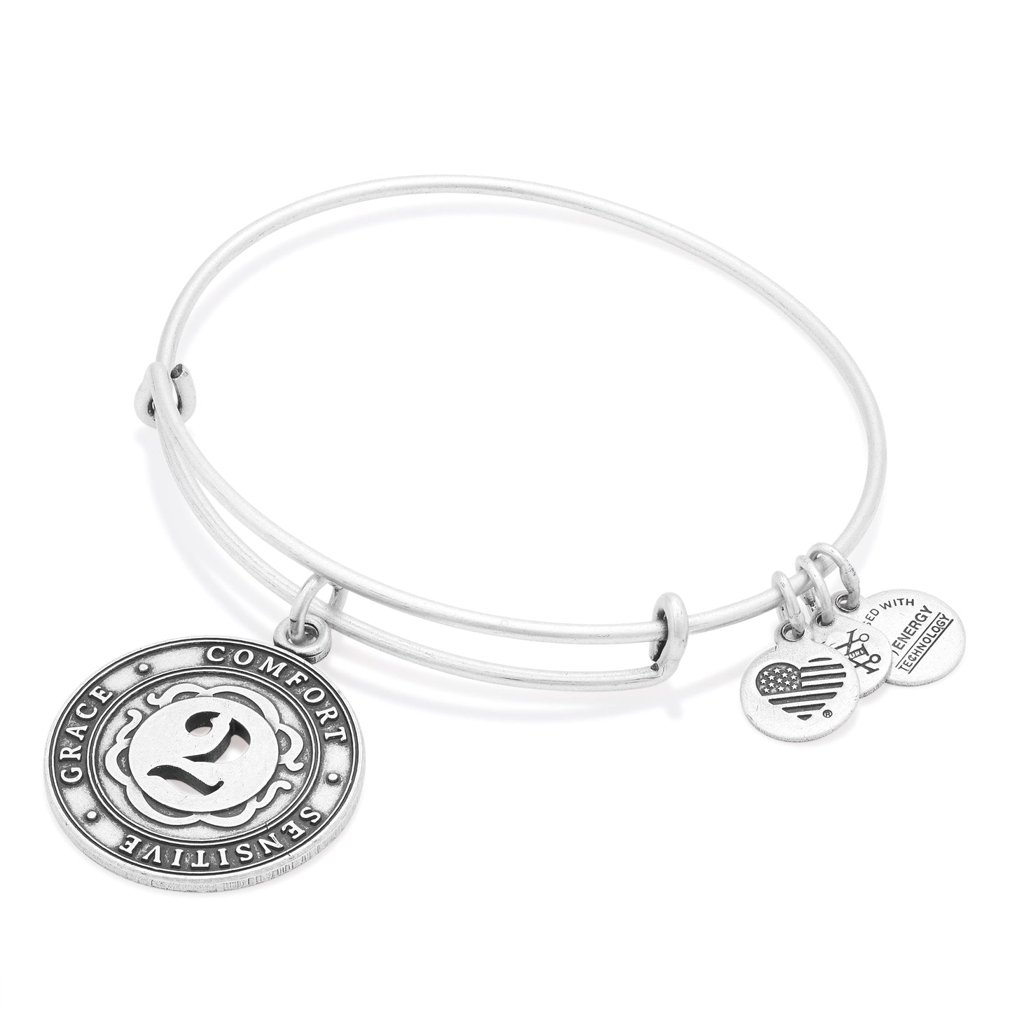 Number 2 Charm Bangle Bracelet | Grace, Comfort, and Sensitive