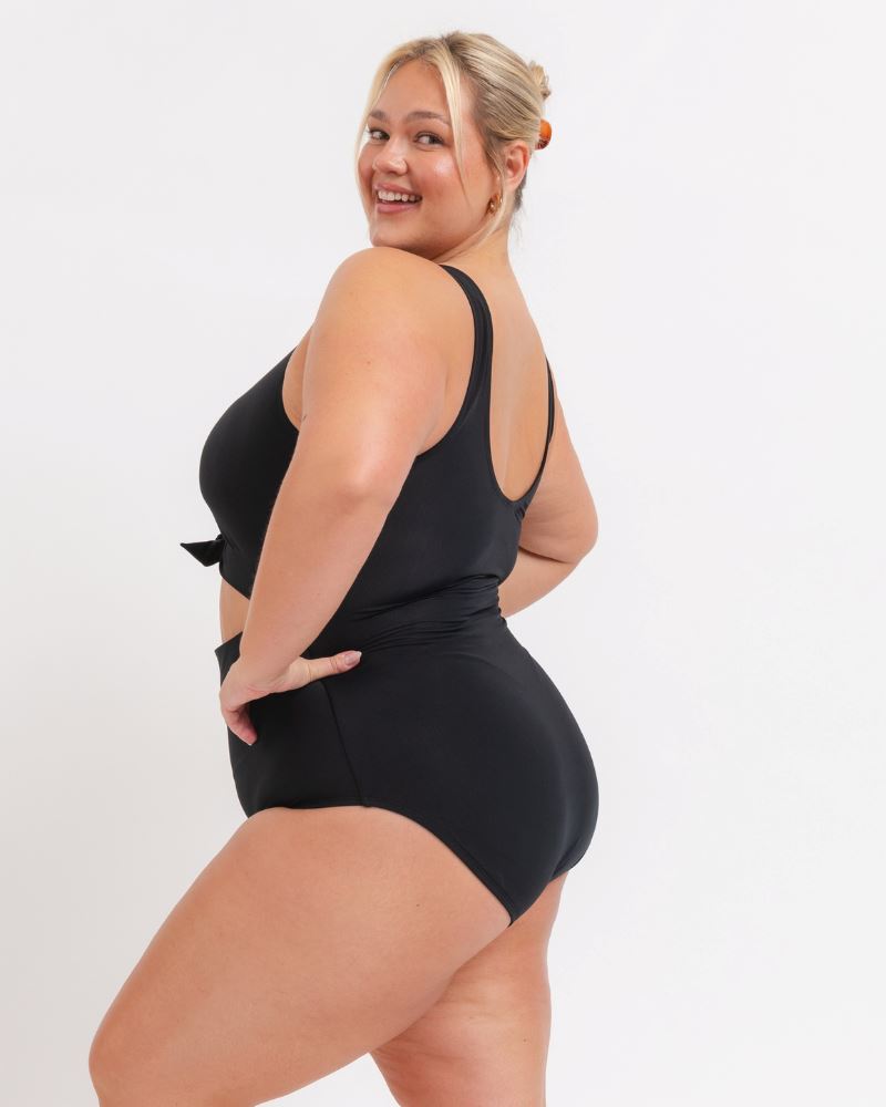 Black Knotted One-Piece