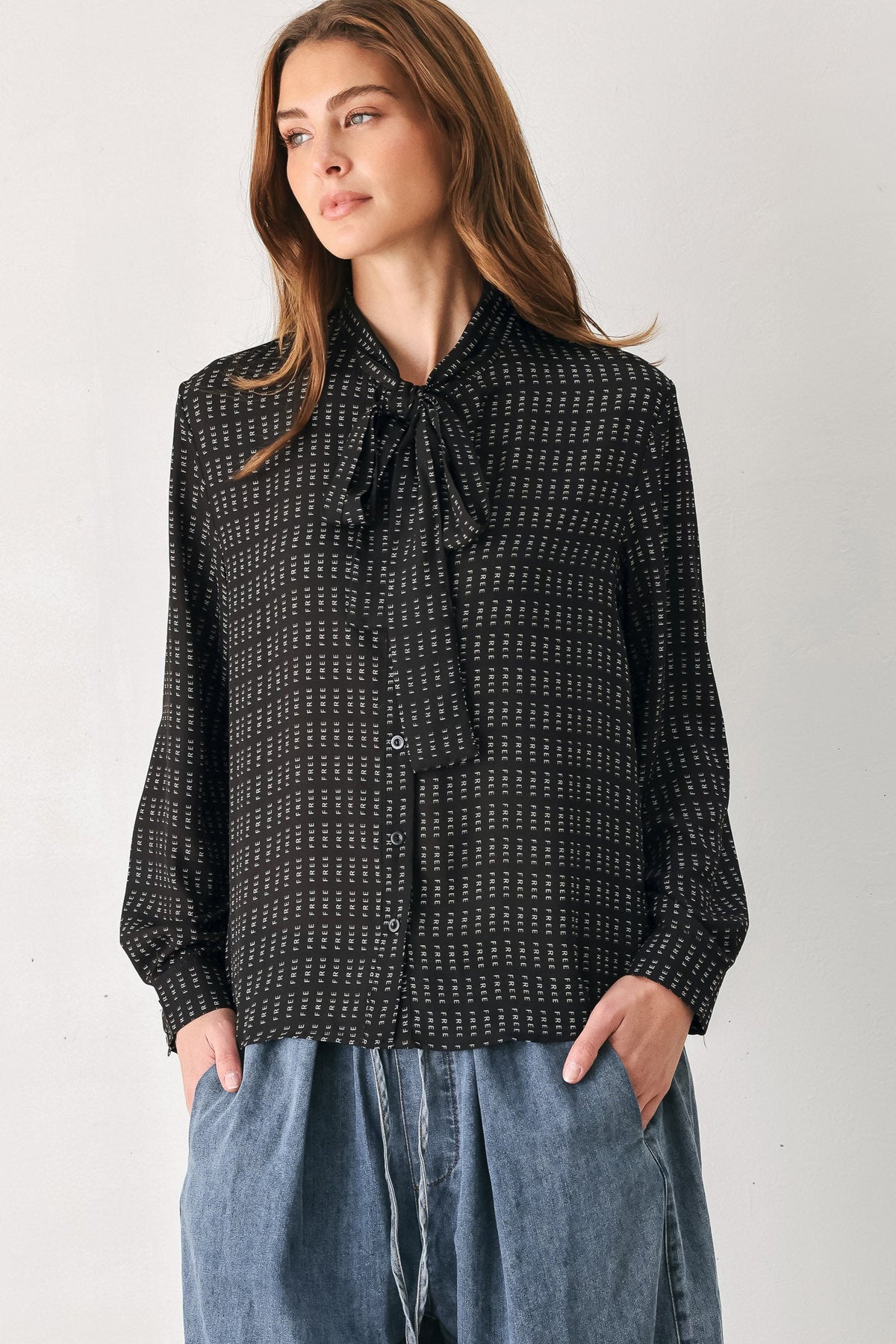 WHEREVER YOU MAY GO WOVEN TOP