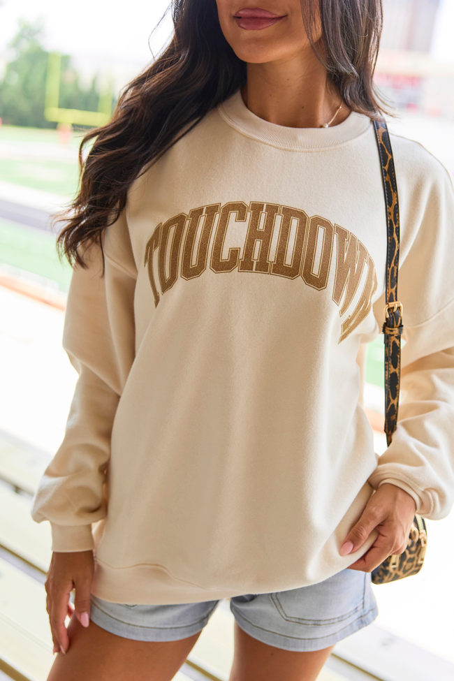 Touchdown Block Cream Graphic Sweatshirt