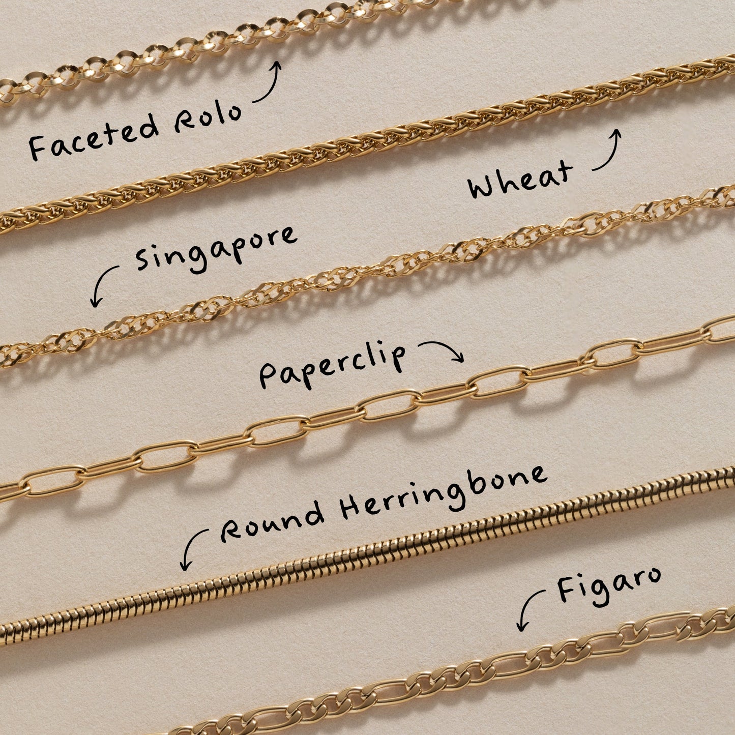 Wheat Chain Charm & Layering Necklace
