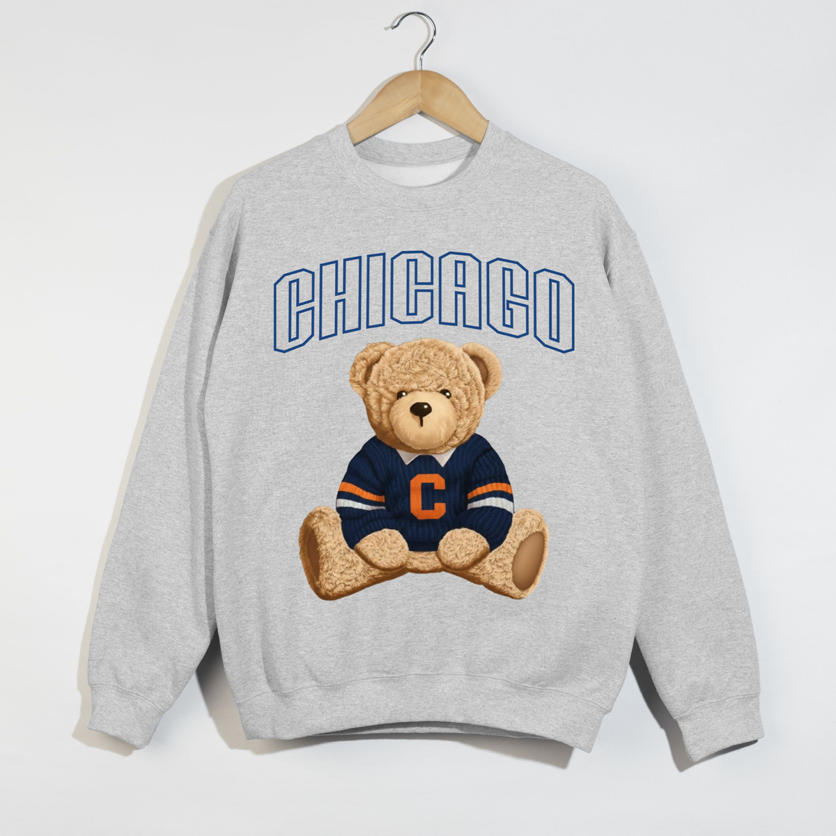 Chicago Vintage Teddy Bear Sweatshirt | Retro Football Crewneck