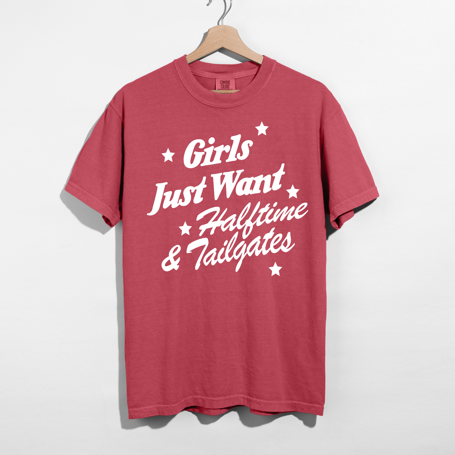 Girls Just Want Halftime & Tailgates Graphic Tee | Football Game Day Shirt