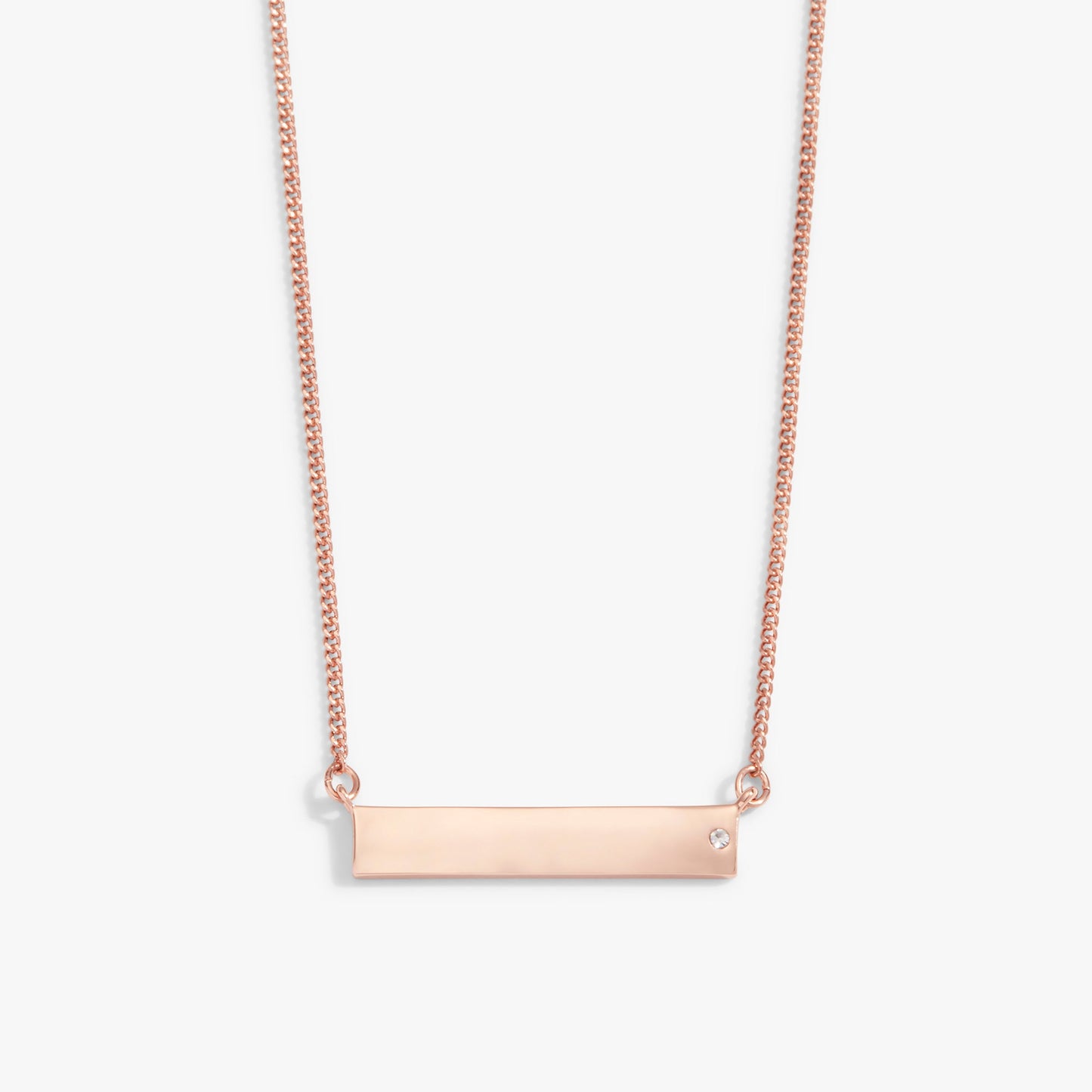 Bar Necklace with Crystal Accent