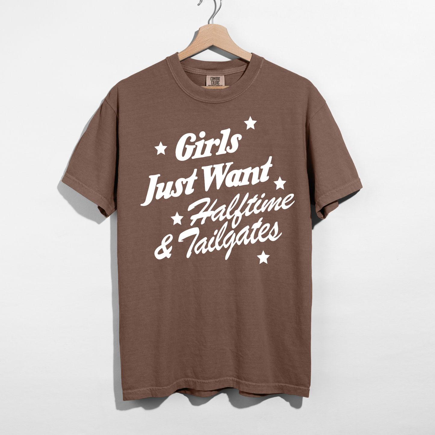 Girls Just Want Halftime & Tailgates Graphic Tee | Football Game Day Shirt