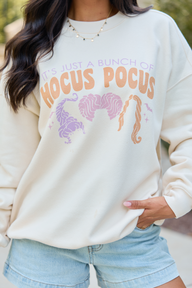 Hocus Pocus Trio Cream Graphic Sweatshirt