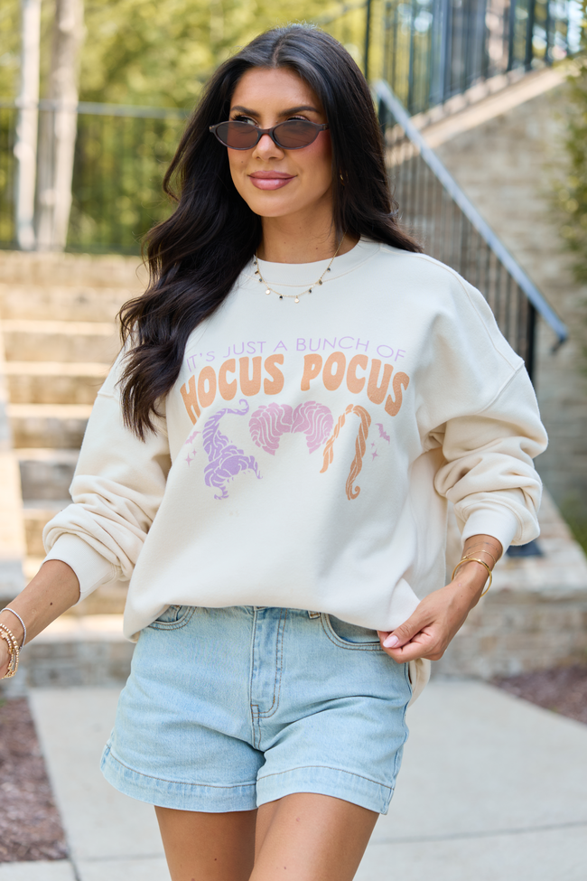 Hocus Pocus Trio Cream Graphic Sweatshirt