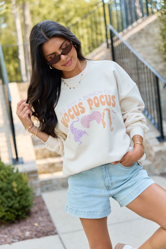 Hocus Pocus Trio Cream Graphic Sweatshirt