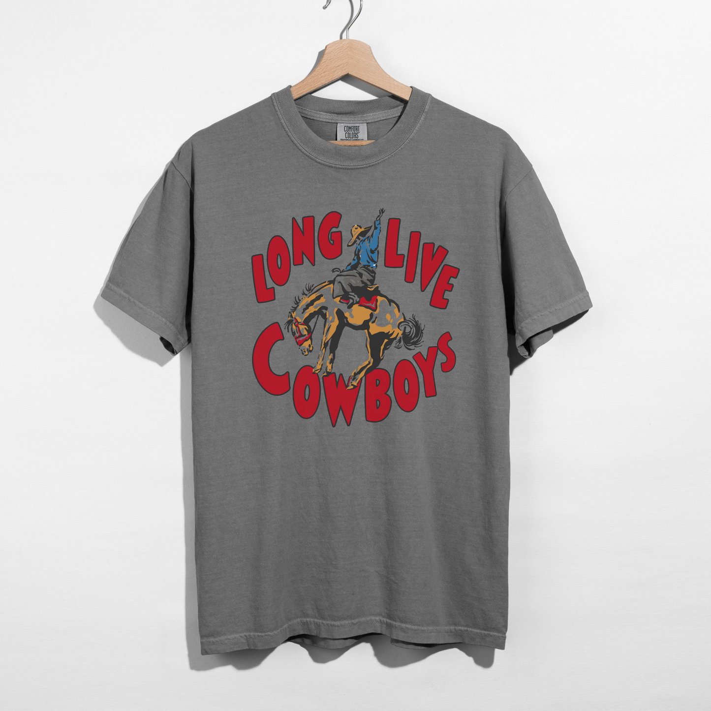 Long Live Cowboys Graphic Tee – Vintage Rodeo Western Shirt