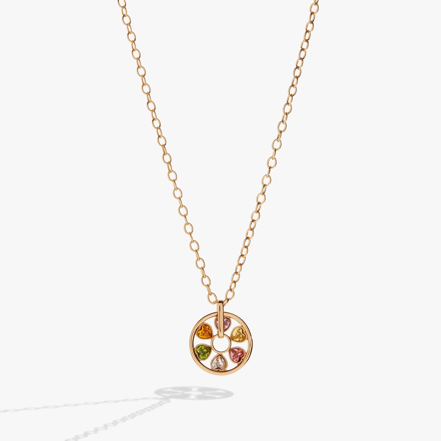 Heart Crystal Wheel Necklace