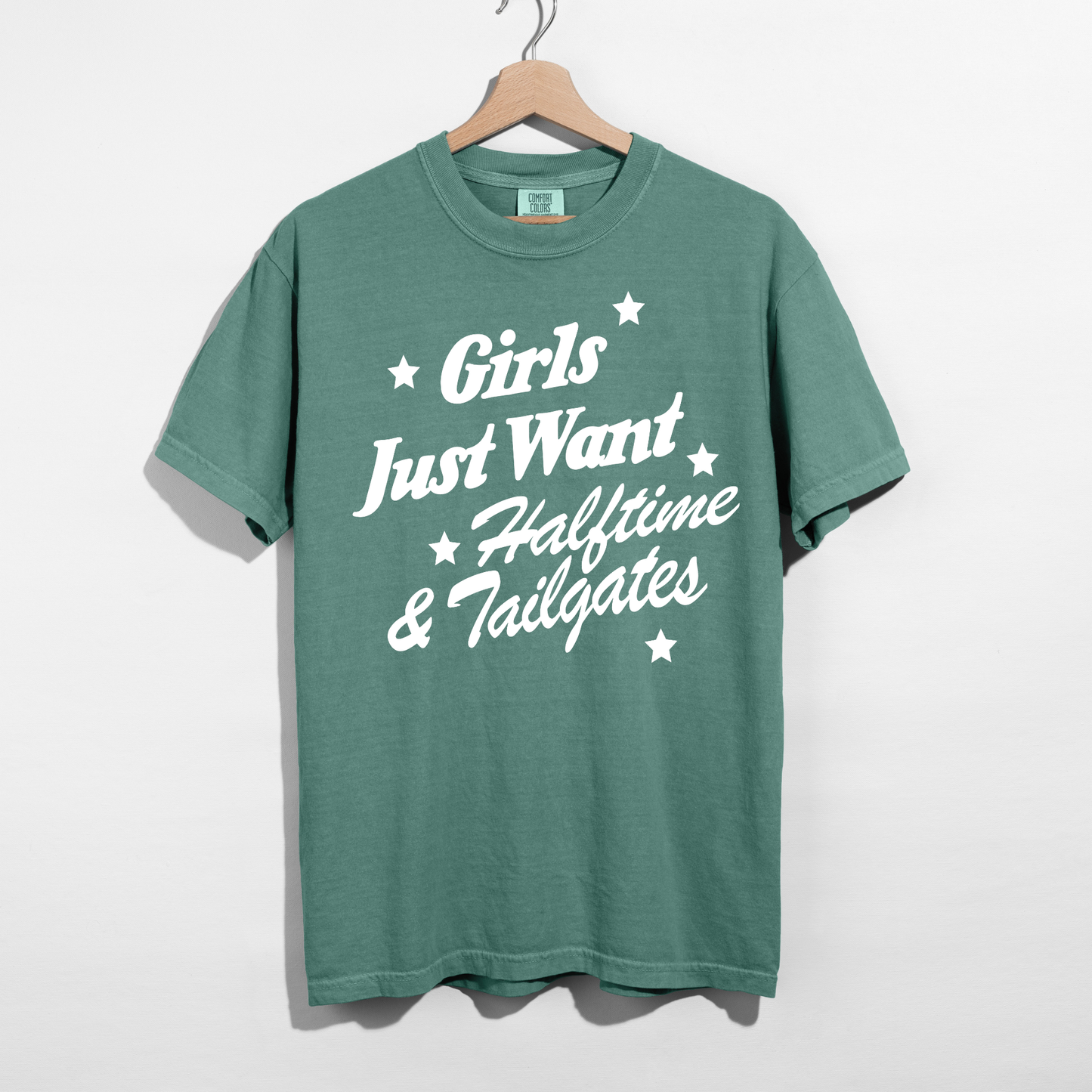 Girls Just Want Halftime & Tailgates Graphic Tee | Football Game Day Shirt