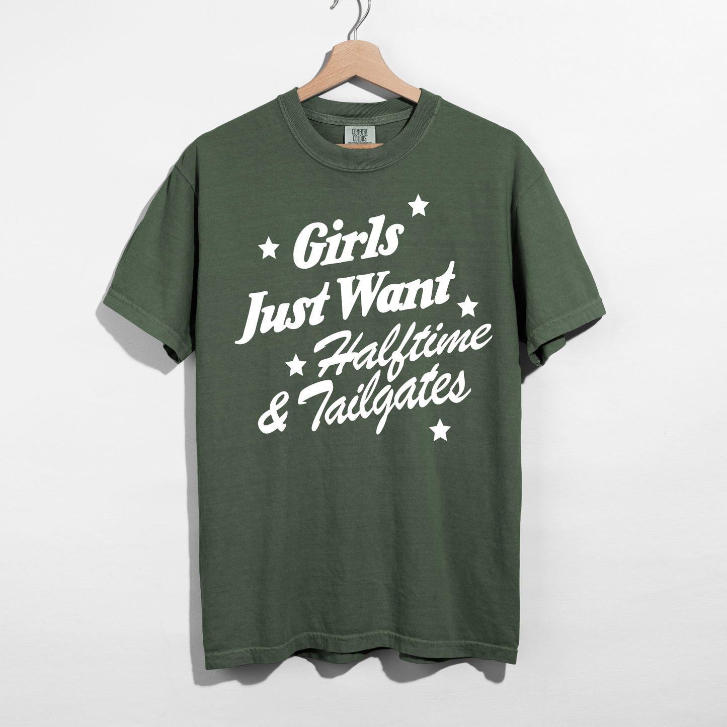 Girls Just Want Halftime & Tailgates Graphic Tee | Football Game Day Shirt