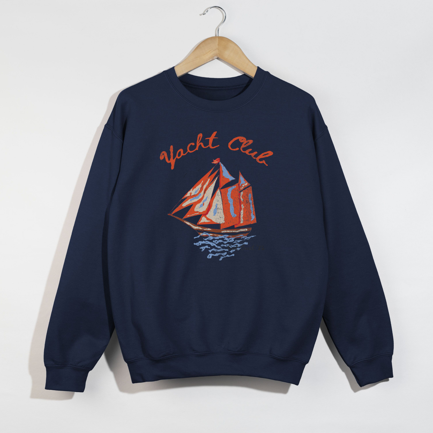 Yacht Club Sweatshirt – Coastal Graphic Crewneck