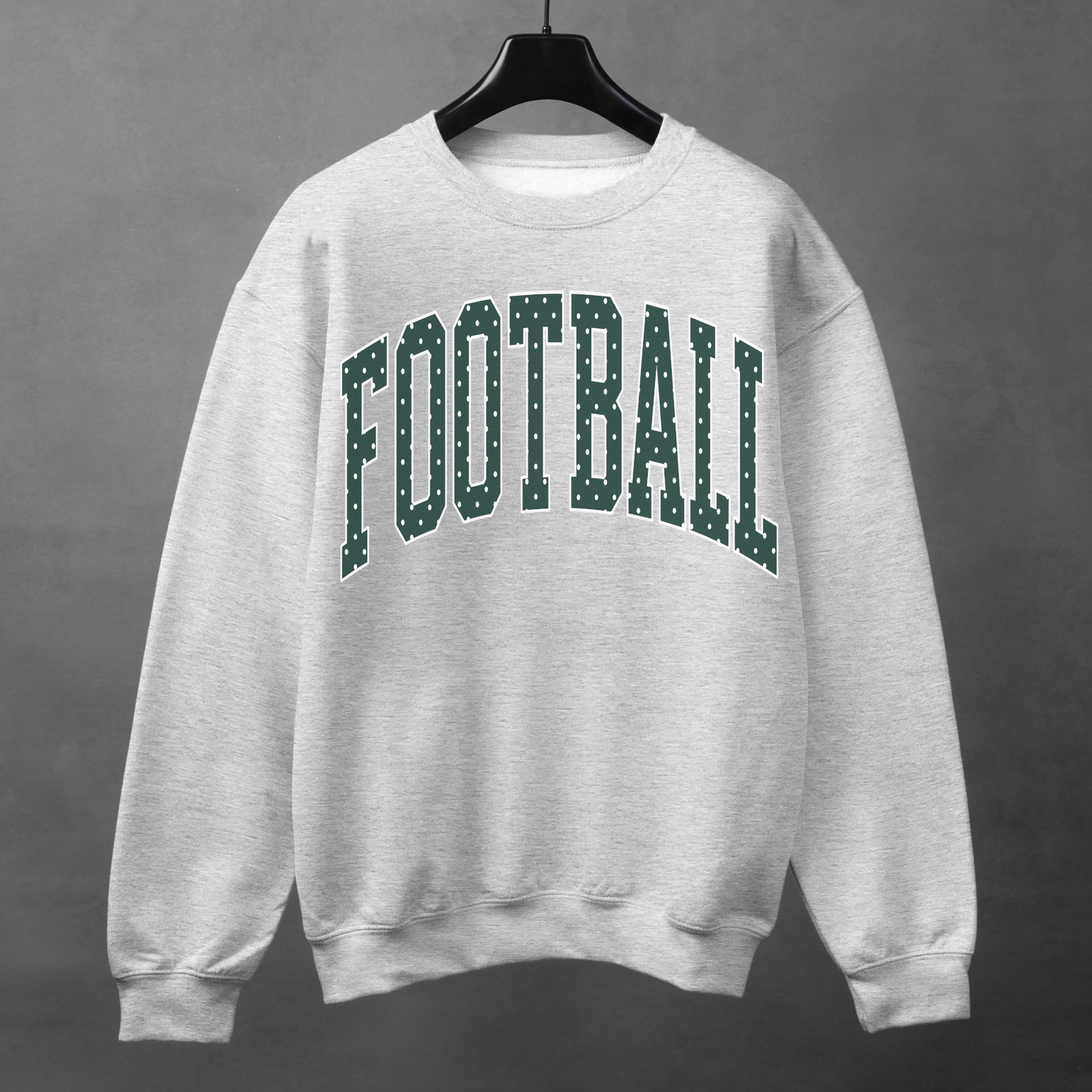 Football Polka Dot Sweatshirt | Custom Team Color Game Day Crewneck