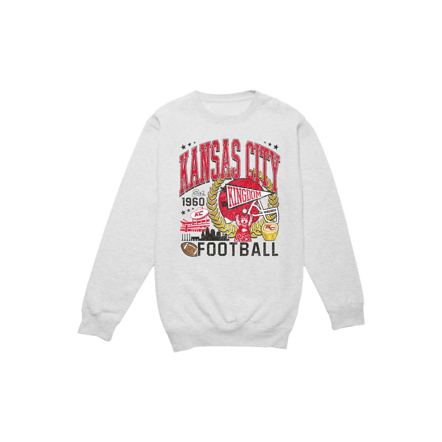 Kansas City Football Vintage Graphic Crewneck Sweatshirt | Retro Game Day Sweatshirt