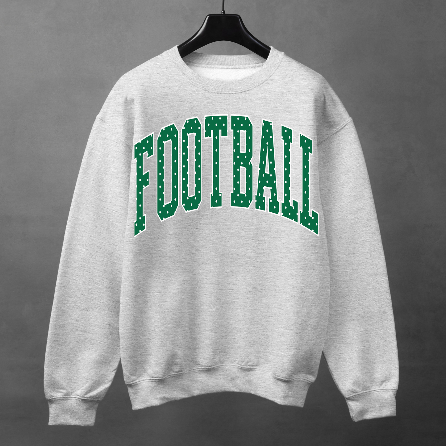 Football Polka Dot Sweatshirt | Custom Team Color Game Day Crewneck