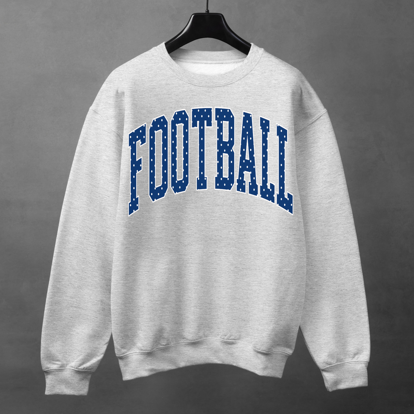 Football Polka Dot Sweatshirt | Custom Team Color Game Day Crewneck