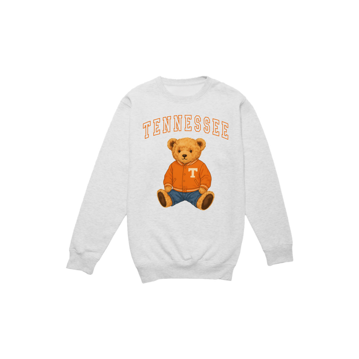 Tennessee Teddy Bear Graphic Crewneck Sweatshirt | Tennessee Volunteers Inspired Game Day Pullover