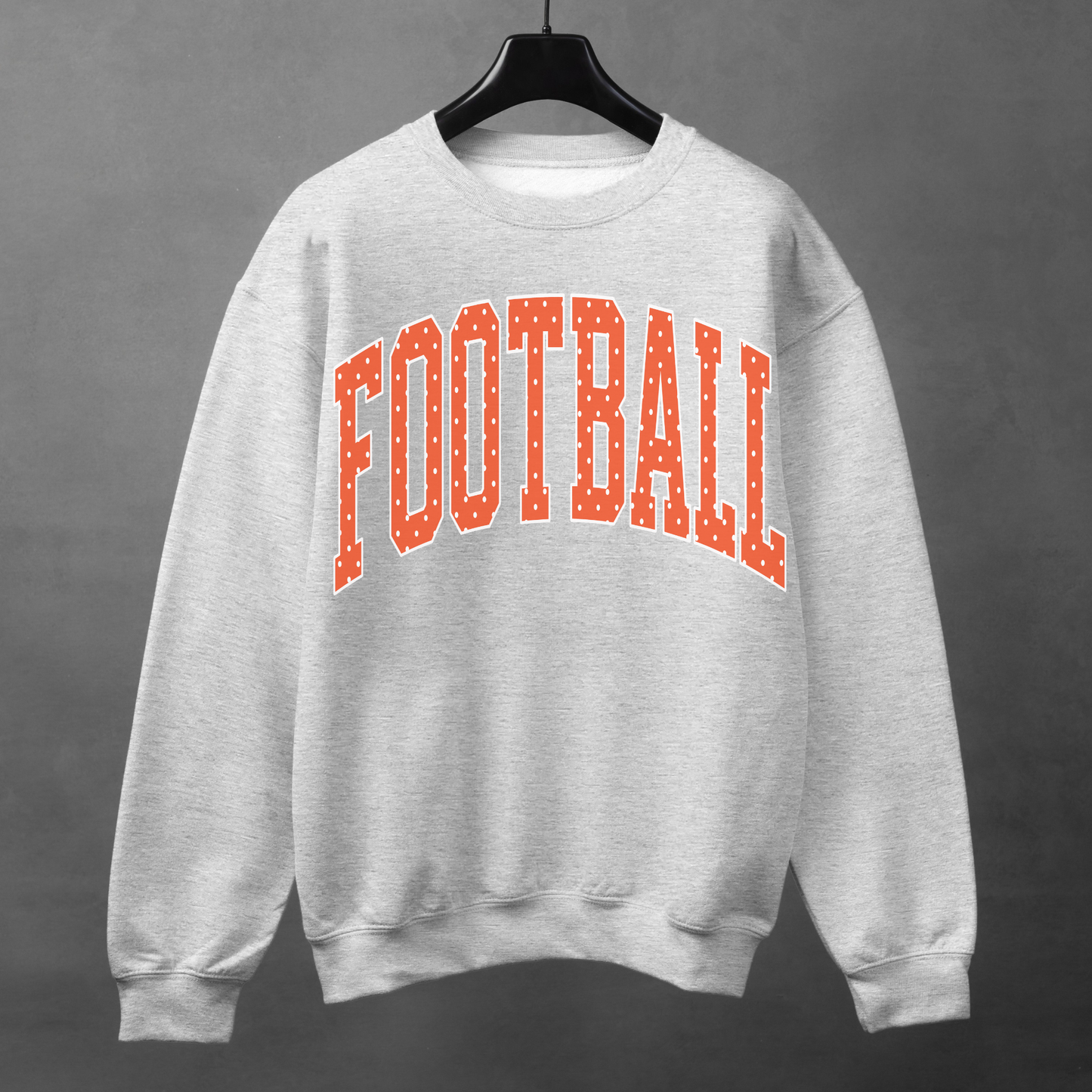 Football Polka Dot Sweatshirt | Custom Team Color Game Day Crewneck