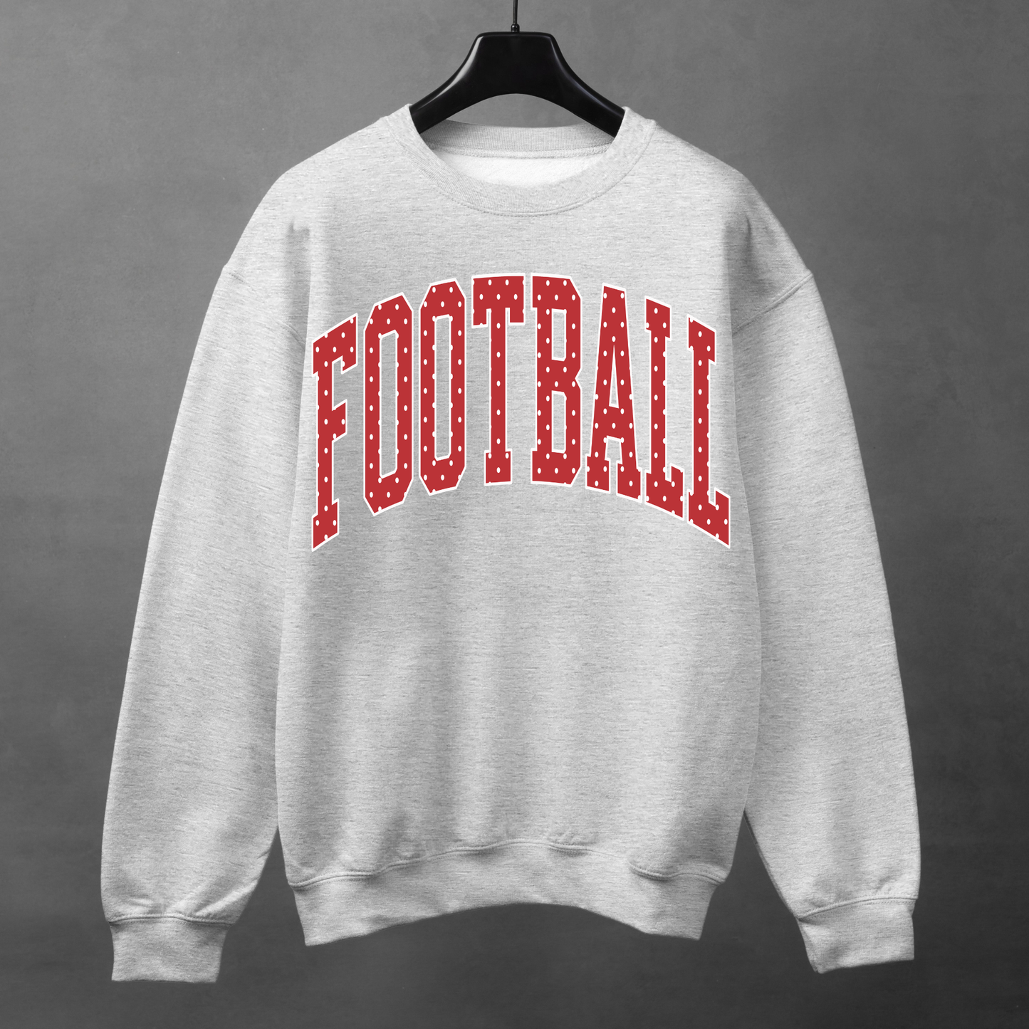 Football Polka Dot Sweatshirt | Custom Team Color Game Day Crewneck
