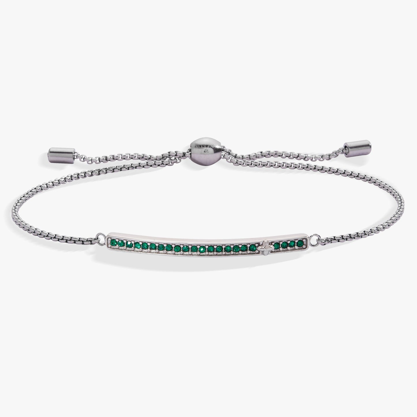 May Everyday Birthstone Pave Bolo Bracelet