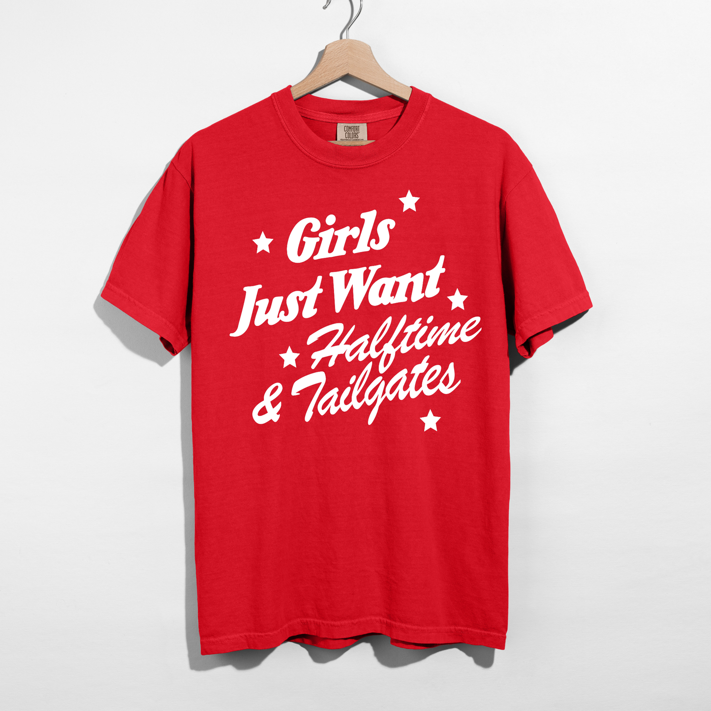 Girls Just Want Halftime & Tailgates Graphic Tee | Football Game Day Shirt