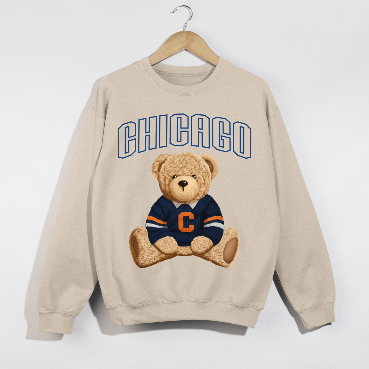 Chicago Vintage Teddy Bear Sweatshirt | Retro Football Crewneck