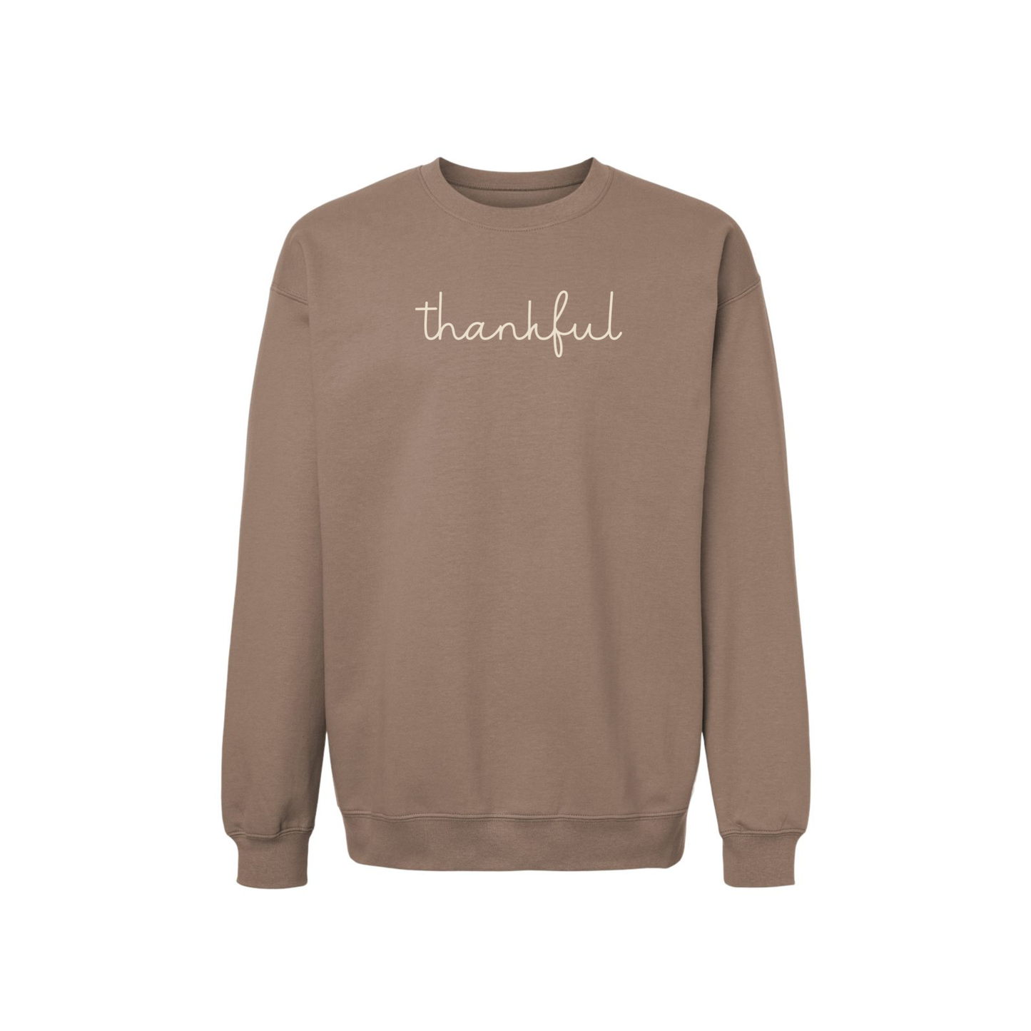 Thankful Script Crewneck Sweatshirt | Cozy Fall Thanksgiving Sweatshirt