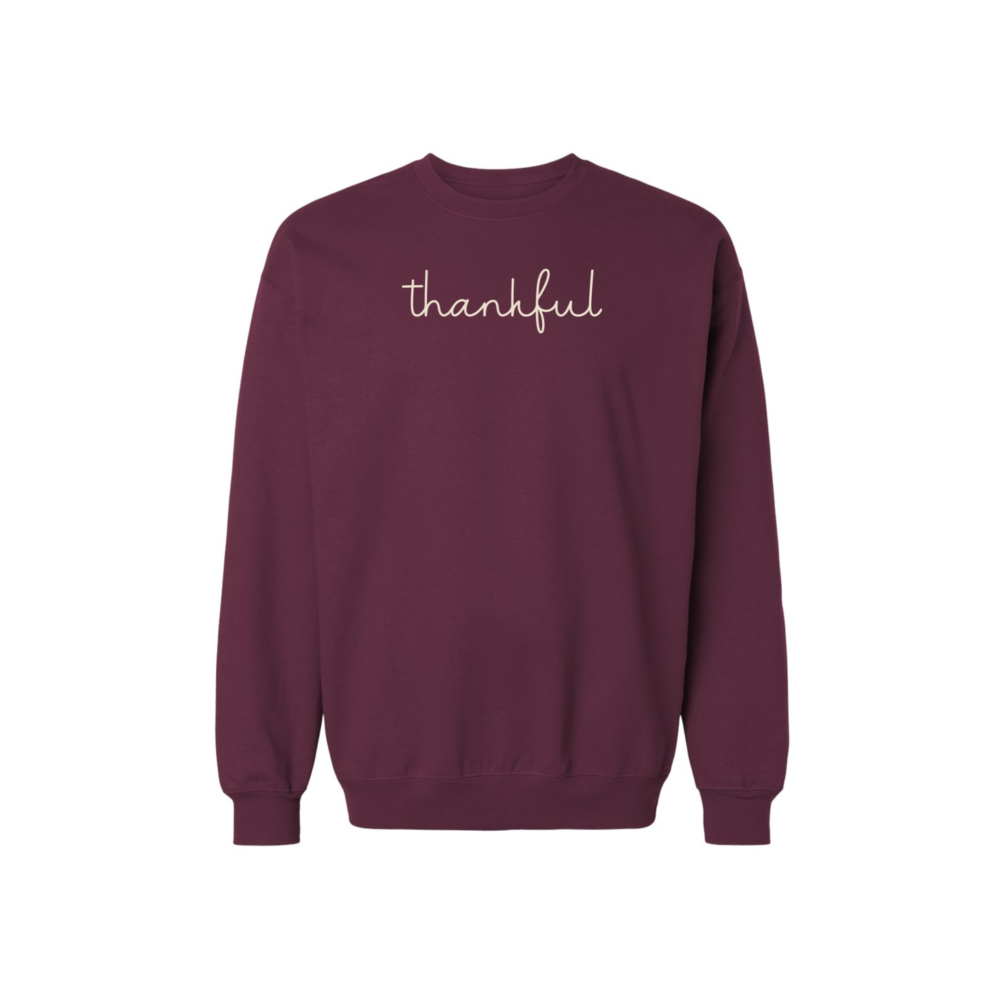 Thankful Script Crewneck Sweatshirt | Cozy Fall Thanksgiving Sweatshirt