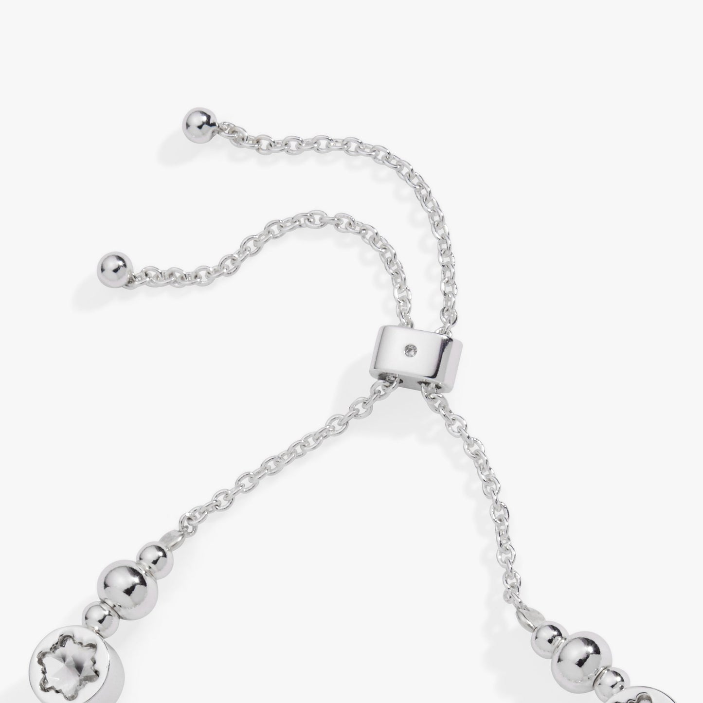 Crystal Snowflake Beaded Bolo Bracelet