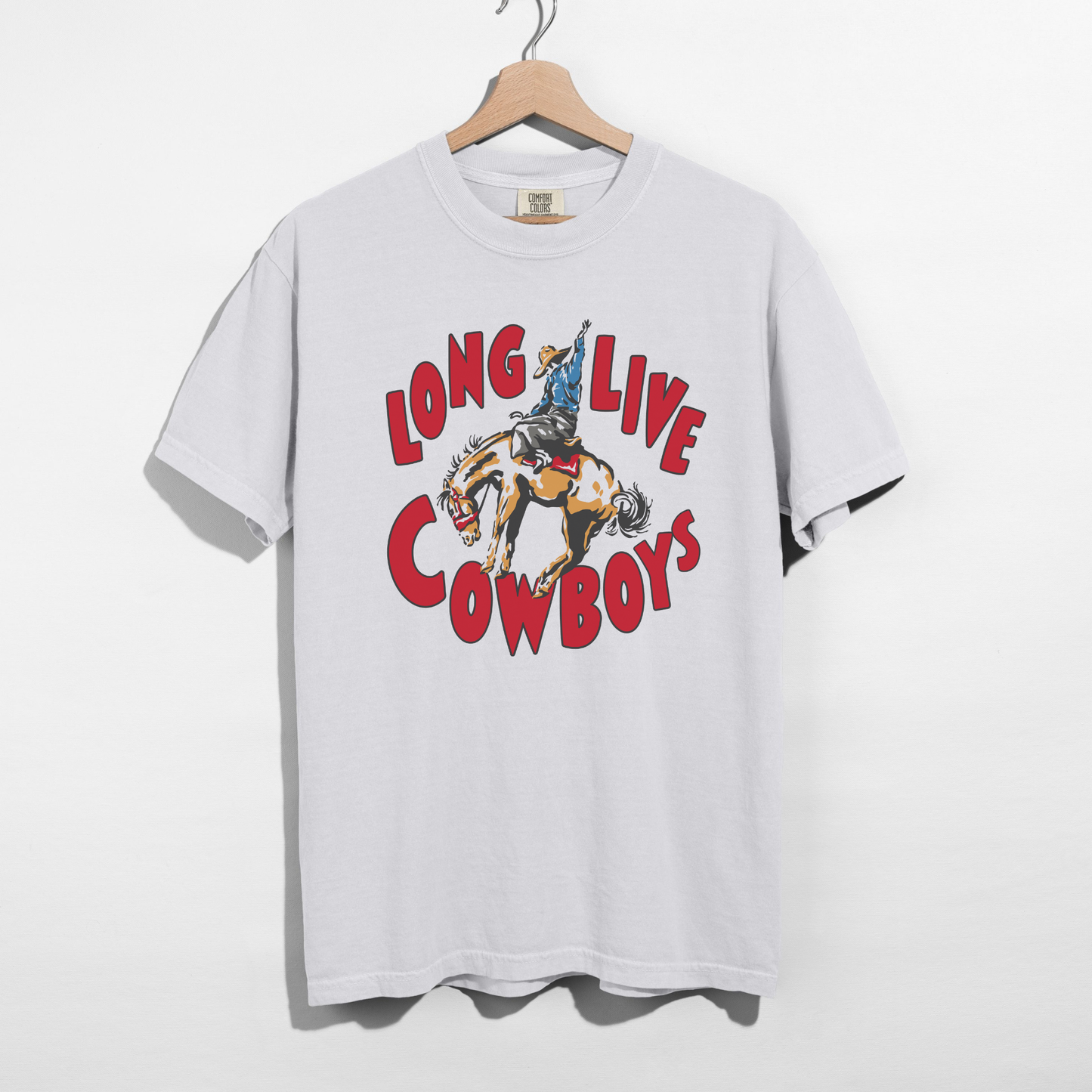 Long Live Cowboys Graphic Tee – Vintage Rodeo Western Shirt