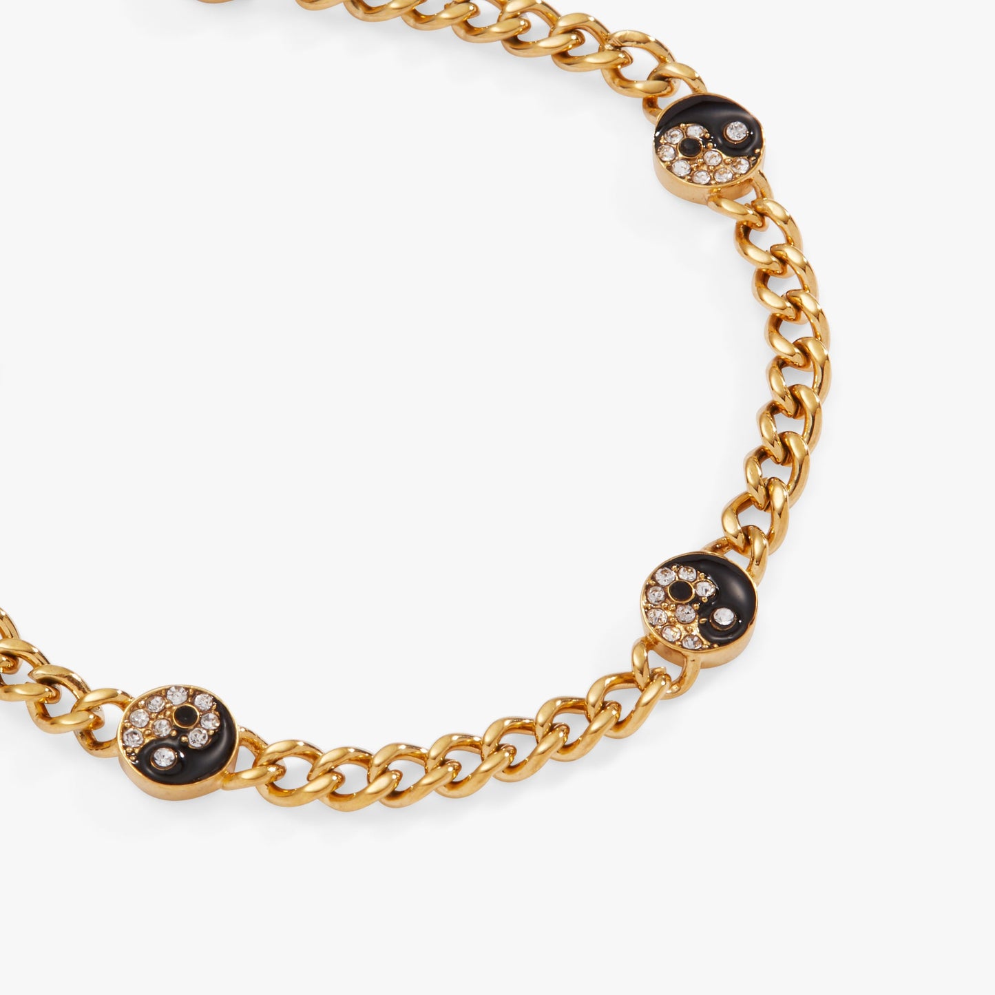 Yin Yang Curb Chain Bracelet