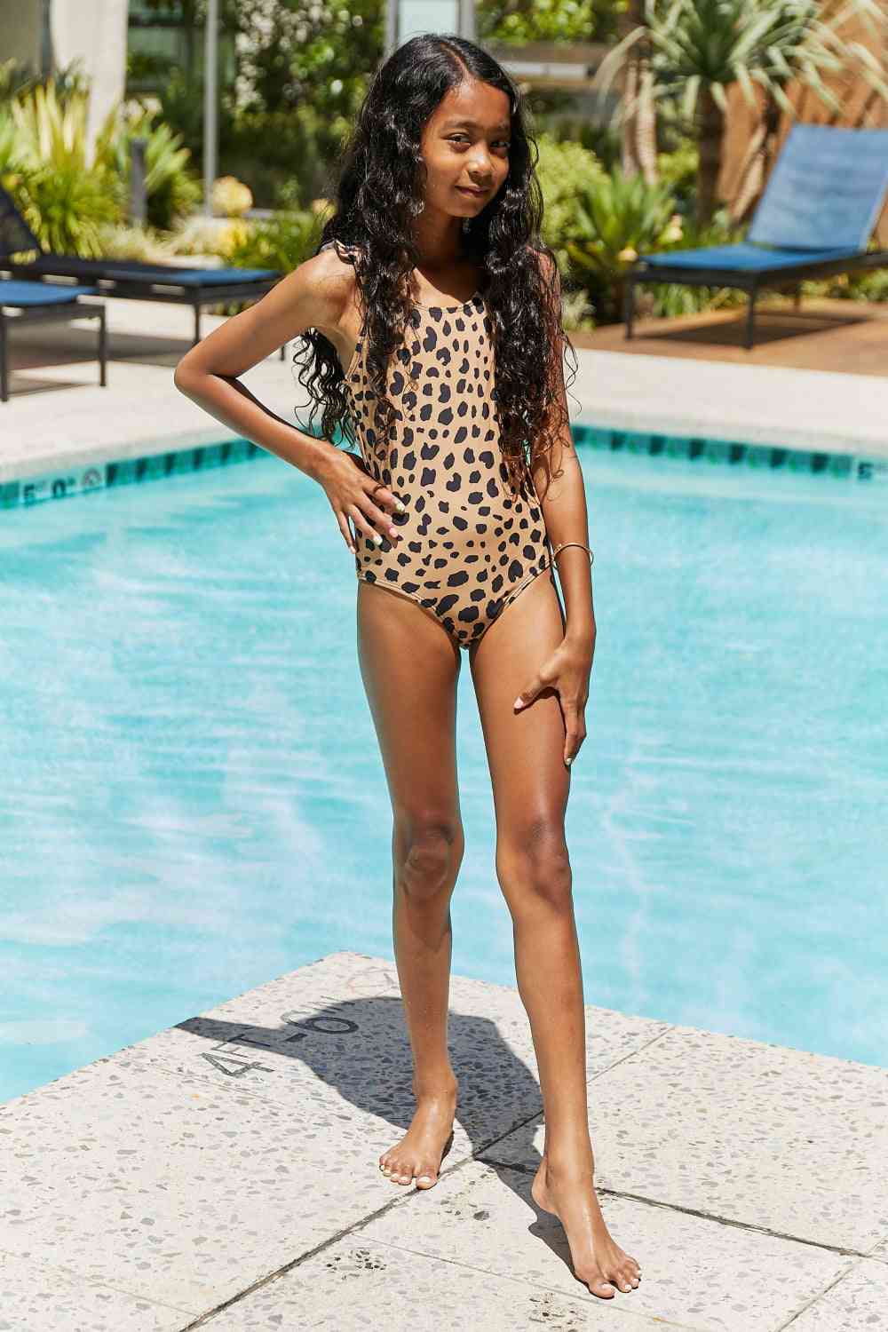 Marina West Swim Float On Ruffled One-Piece in Leopard