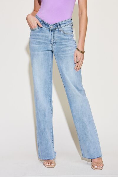 Judy Blue  V Front Waistband Straight Jeans