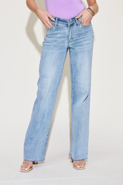 Judy Blue  V Front Waistband Straight Jeans